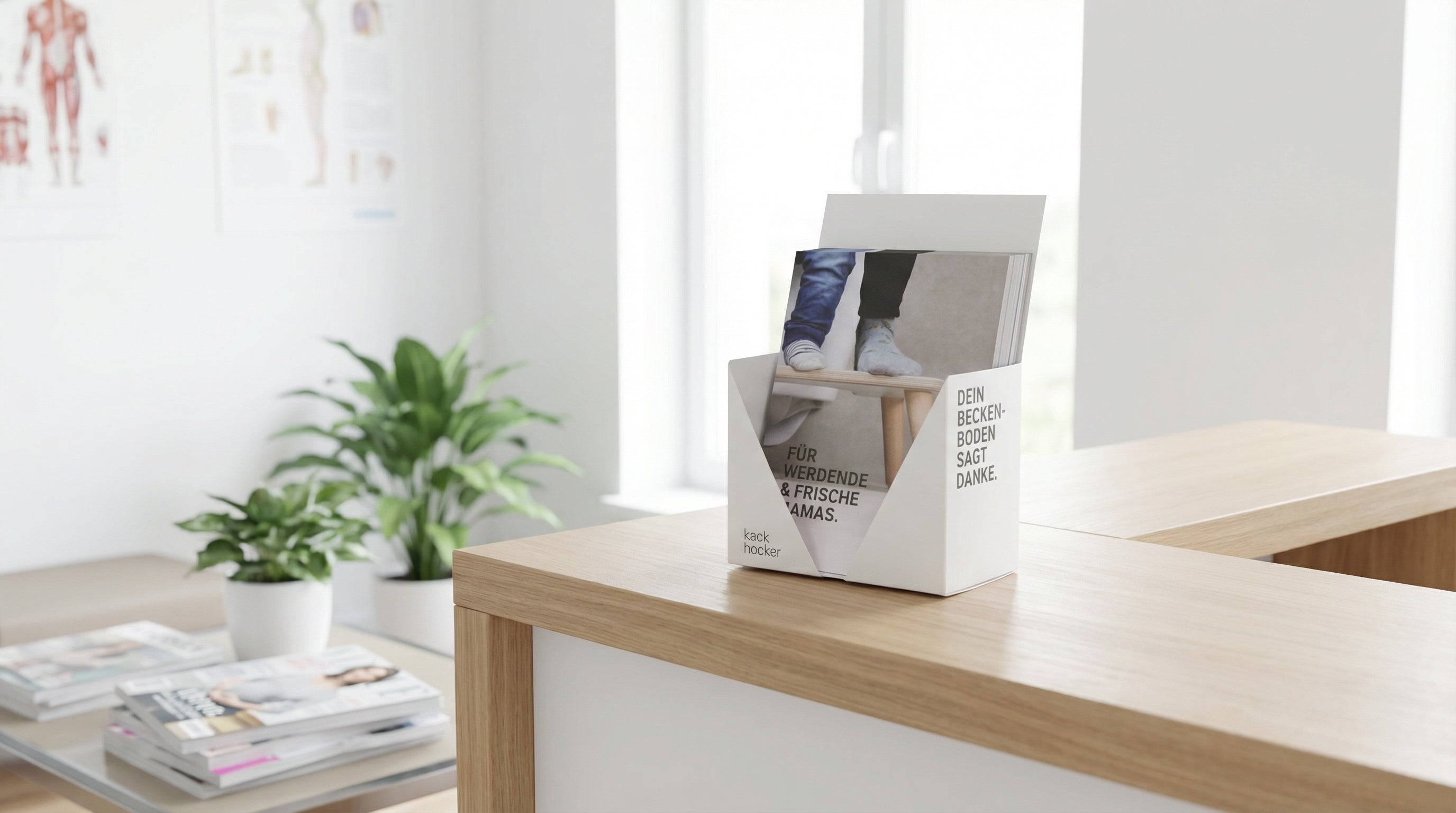Kackhocker-Infoflyer als praktisches Promo-Material